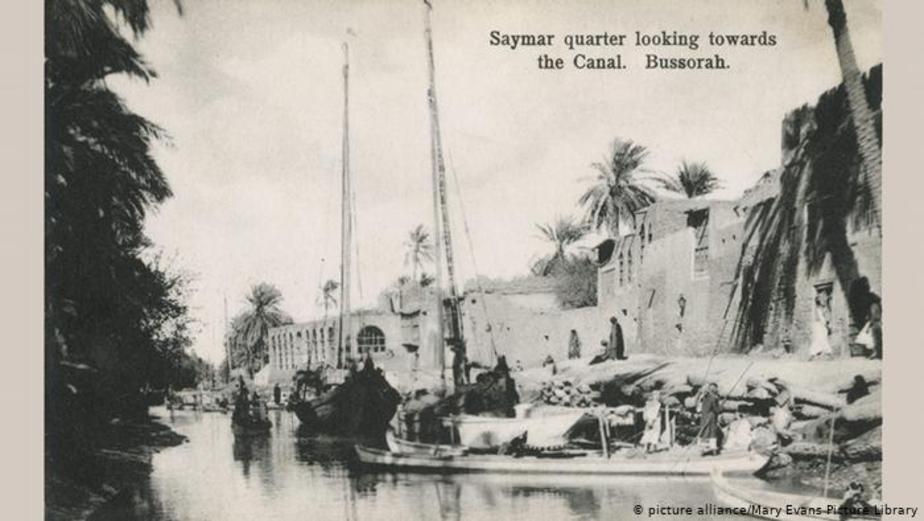 کانال دسترسی به بندر بصره. تاریخ عکس: ۱۹۱۰ میلادی 
