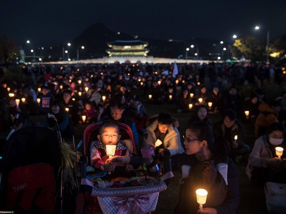 تظاهرات مخالفان دولت کره جنوبی در سئول