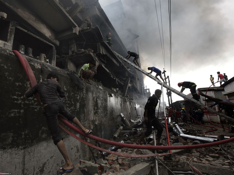 آتش‌سوزی درکارخانه؛ بنگلادش