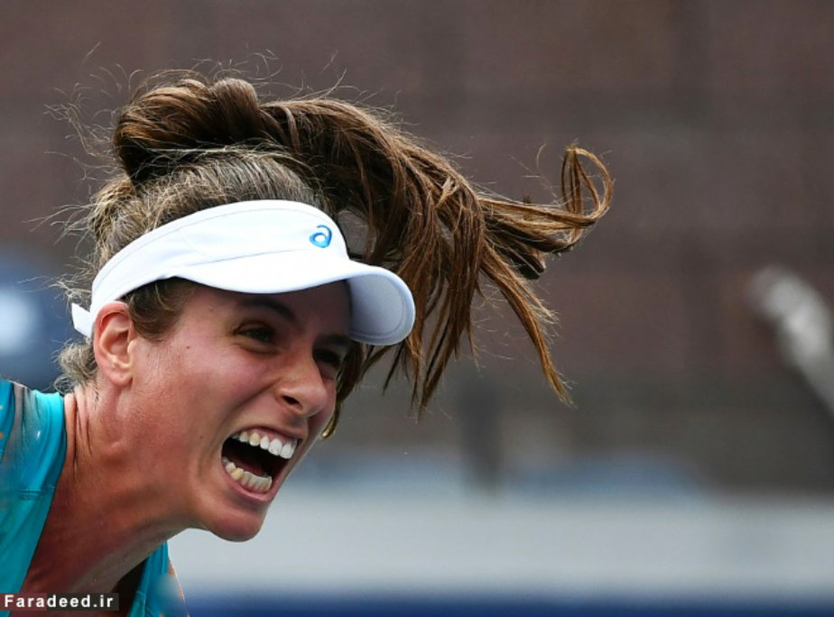 جوهانا کونتا در مسابقات تنیس تک نفره در آمریکا