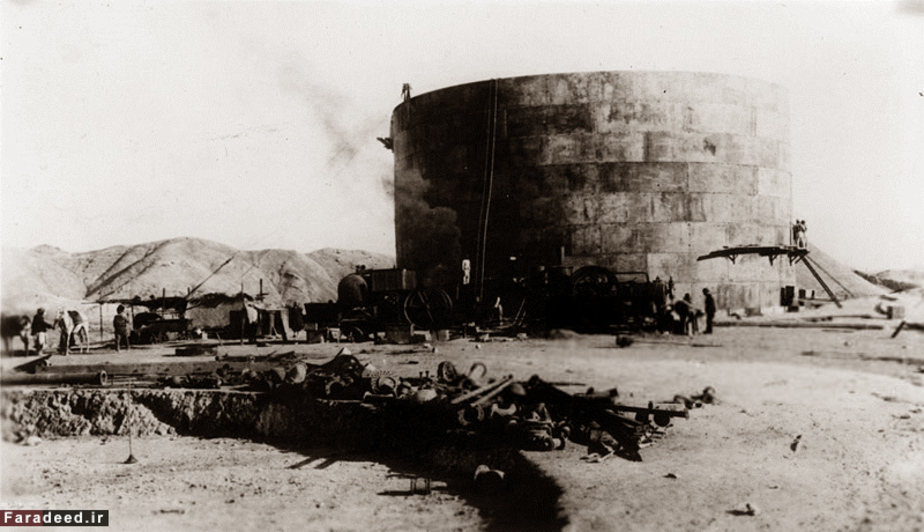 احداث یک مخزن نفتی در مسجد سلیمان توسط شرکت نفت ایران و انگلیس. سال 1909 