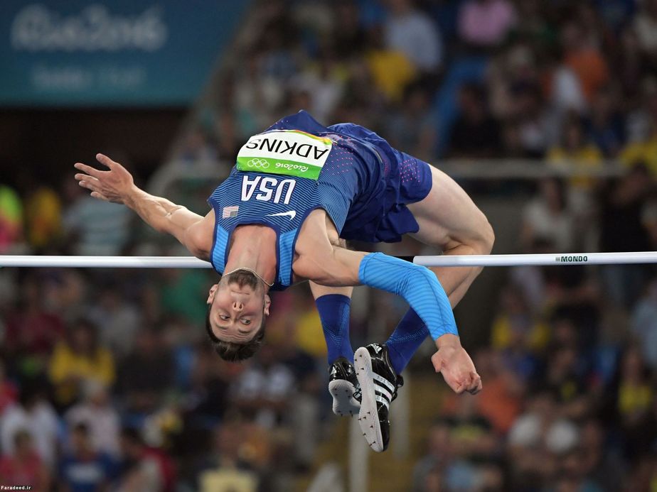 بردلی ادکینز در مسابقه پرش ارتفاع مردان