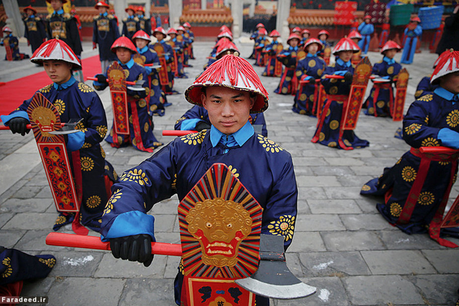 نوازندگان در مراسم سال نو در پکن، چین
