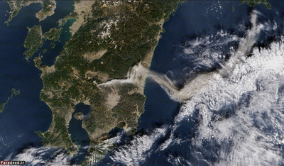 فوران آتش‌فشان شینموئه داکه در ژاپن 26 ژانویه 2011