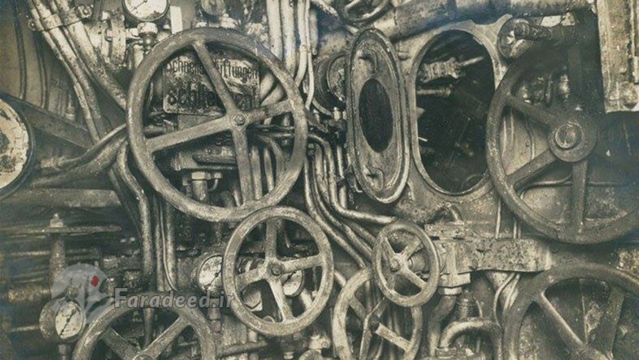 اتاق کنترل زیردریایی آلمان‌ها سال ۱۹۱۸