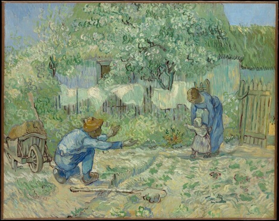 قدم های اول، بعد از ارزن / اثر ونسان ونگوگ/ 1890