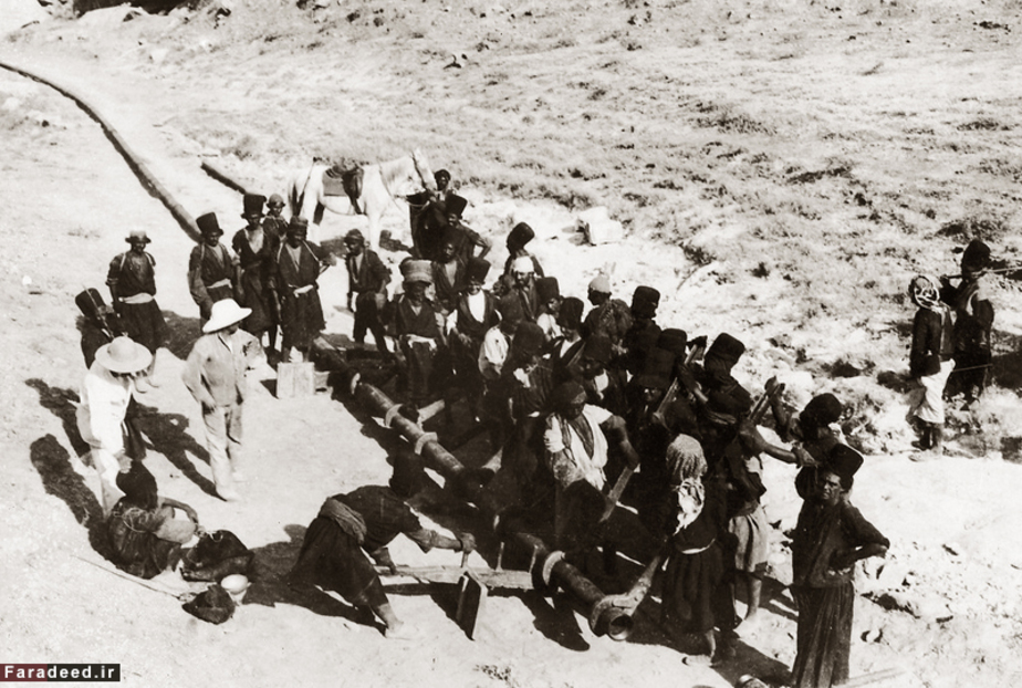 راه اندازی خط لوله انتقال نفت از مسجد سلیمان به آبادان. سال 1910