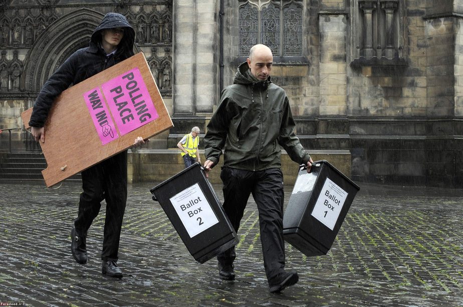 صندوق‌های انتخابات در ادینبورگ، اسکاتلند