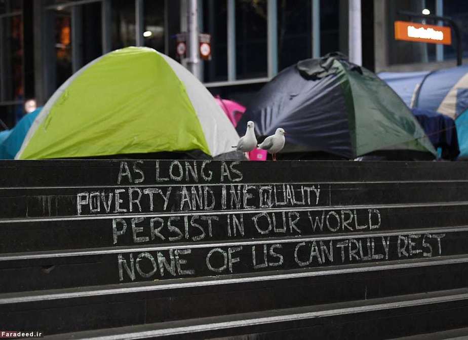 چادر مردم بی‌خانمان در سیدنی